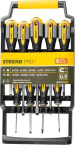 Csavarhúzó készlet Strend Pro SDX72-209, 9 részes, lapos + Phillips