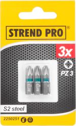 Bit Strend Pro Pozidriv, PZ 3, pack of 3 pcs