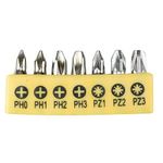 Bit készlet Strend Pro YF40517, 7 részes, S2, PH 0-1-2-3, PZ 1-2-3