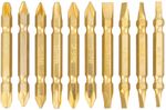 Bit készlet Strend Pro YF40020, 10 részes, L-65 mm, CrV, GoldenFish