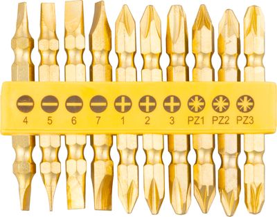 Bitkészlet Strend Pro YF40020, 10 részes, L-65 mm, CrV, GoldenFish