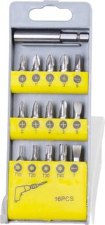 Bit Set Strend Pro BS2877, 16-piece + bit holder