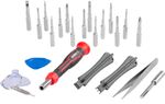 Bit készlet Strend Pro Premium ComfortGrip DL134, 23 részes, csavarhúzóval, mobiltelefon javításhoz