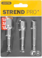 Adapter szett Strend Pro, fúróhoz, 1/4", 3/8", 1/2"