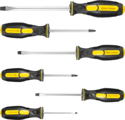 Csavarhúzó készlet Strend Pro SD9963, 6 részes, lapos + Phillips