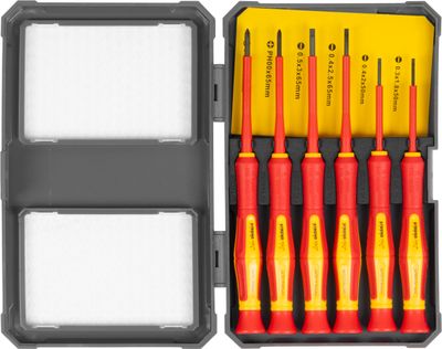 Screwdriver Set Strend Pro, VDE 6-piece, flat + Phillips, electrician's