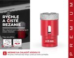 Koronafúró Strend Pro Premium DCB11, 35 mm, M14, koronafúró, gyémánt, professzionális