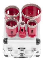 Lyukfúró készlet Strend Pro Premium DCB11S5, 20-35-45-55-72 mm, M14, gyémánt, koronafúrók, professzi