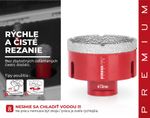Koronafúró Strend Pro Premium DCB11, 72 mm, M14, koronafúró, gyémánt, professzionális