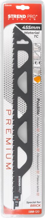 Fűrészlap Strend Pro Premium SBB-110, kardfűrészhez, 455/1.5 mm, pórusbetonhoz, téglához, S2243HM