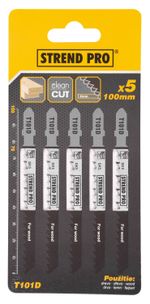 Jigsaw Blade Strend Pro T101D, 100 mm, 6T, for wood, pack of 5 pcs