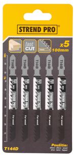 Fűrészlap Strend Pro T144D, szúrófűrészhez, 100 mm, 6 fog, fához, csomag 5 db