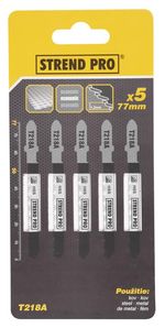 Jigsaw Blade Strend Pro T218A, 77 mm, 21T, for metal, pack of 5 pcs