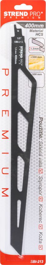 Reciprocating Saw Blade Strend Pro SBI-213, 400/1.50 mm, for mineral materials, HCS
