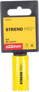 Lyukfúró Strend Pro BHS44, 22 mm, M3 Bi-metal, fém lyukfúró, fűrész típusú