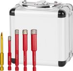 Körkivágó készlet Strend Pro Premium, 6-8-10-12 mm, HEX, 6 mm üvegfúró, gyémánt, koronák, profi