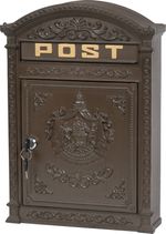 Mailbox Edgar, 315x95x445 mm, brown