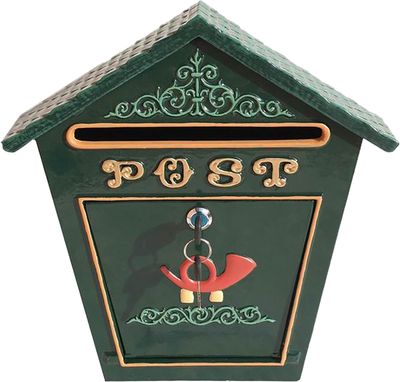 Schránka Albert 360x90x380 mm, poštová, zelená