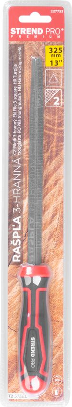 Reszelő Strend Pro Premium ComfortGrip DL654, 325 mm, háromszögletes