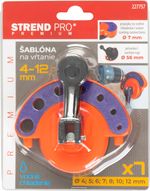 Sablon Strend Pro, furatok fúrásához, tapadókoronggal, 4-12 mm