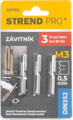 Menetfúró Strend Pro, M3, 0,5 mm, DIN352, csomag 3 db