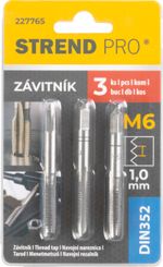 Menetfúró Strend Pro, M6, 1 mm, DIN352, csomag 3 db