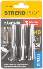 Závitník Strend Pro, M8, 1,25 mm, DIN352, bal. 3 ks