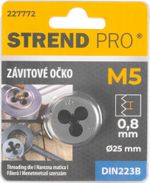 Menetmetsző Strend Pro, menetvágó, M5x0,8 mm, metrikus menet átmérő 25 mm, DIN223B