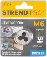 Menetmetsző Strend Pro, menetvágó, M6x1 mm, metrikus menet átmérő 25 mm, DIN223B