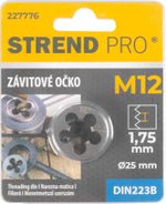 Menetmetsző Strend Pro, menetvágó, M12x1,75 mm, metrikus menet átmérő 25 mm, DIN223B