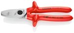 Cable scissors KNIPEX 95 17 200, pliers, 200 mm, up to 20mm/70mm2, double blade, VDE
