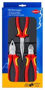 KNIPEX 00 20 12 Pliers Set, 3-piece, VDE