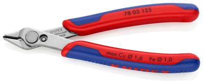 Klieste KNIPEX 78 03 125, 125 mm, stipacie, bocne, jemna mechanika, Inox