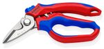 Scissors KNIPEX 95 05 20 SB, 160 mm, curved, 45 deg., electrician's
