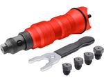Adapter Strend Pro Premium, fúróhoz, 1/4", 2,4 - 6,4 mm, szegecselő, popszegecsekhez, kofferben