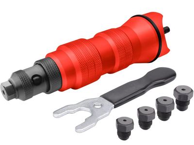 Fúrófej toldalék Strend Pro Premium, 1/4", 2,4 - 6,4 mm szegecselő, szakítószegecsekhez, bőröndben