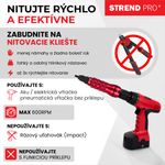 Adapter Strend Pro Premium, fúróhoz, 1/4", M3 - M10, szegecselő, anyacsavar szegecsekhez, kofferben