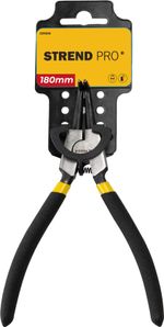 Strend Pro P0182D 180 mm, tengely és biztosítógyűrű fogó, hajlított