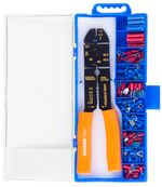 Pliers Strend Pro AWS 302, stripping + set of 100 pcs electrician's terminals