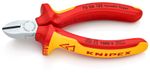 Pliers KNIPEX 70 06 125, 125 mm, cutting, side, CrV, VDE 1000V