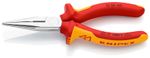 Pliers KNIPEX 25 06 160, 160mm, half-round, straight, radio., CrV, VDE 1000V