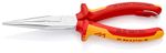 Pliers KNIPEX 26 16 200 T, 200 mm, half-round, straight, narrow, CrV, VDE 1000V