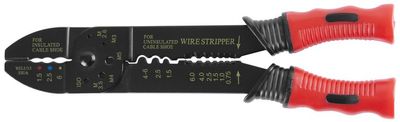Fogó Strend Pro CT8008, 225 mm, villanyszerelő, kábelcsupaszító, krimpelő, kábelekhez, 0,75-6.0 mm