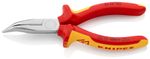 Pliers KNIPEX 25 26 160, 160mm, half-round, bent, radio, CrV, VDE 1000V