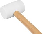 Kladivo Strend Pro HM221 340 g, gumené, WhiteHead, drevená rúčka, dĺžka násady 290mm