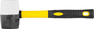 Strend Pro HM231 450 g, gumikalapács, BlackWhiteHead, üvegszálas nyéllel, TPR