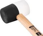 Hammer Strend Pro HM232 340 g, 290 mm, rubber, Black/White Head, wooden handle