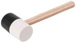 Strend Pro HM232 680 g, gumikalapács, BlackWhiteHead, fanyéllel