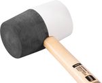 Strend Pro HM232 910 g, gumikalapács, BlackWhiteHead, fanyéllel