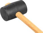 Hammer Strend Pro 230 g, rubber, Black Head, wooden handle
